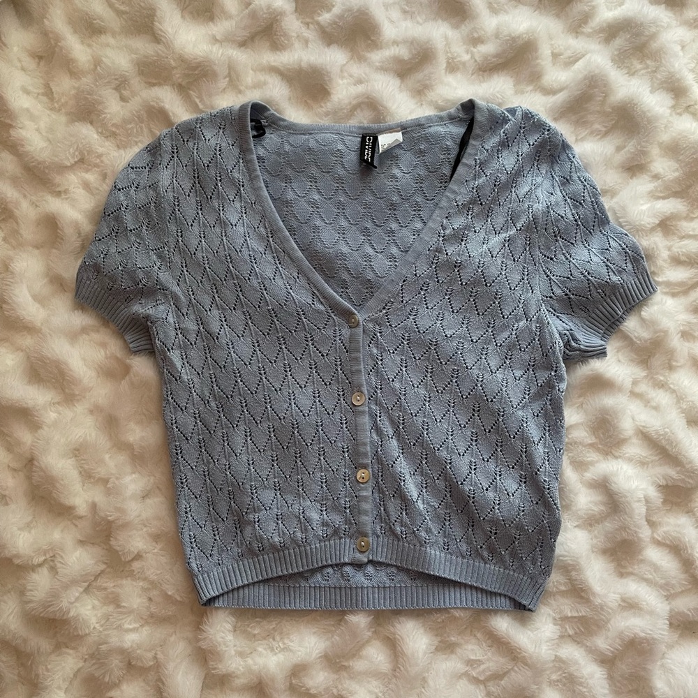 h&m knitted button top